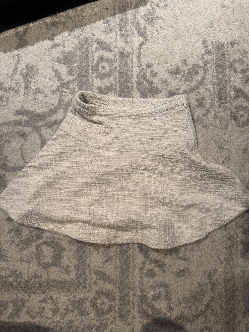 J crew Crewcuts Cream Textured Circle Skirt size 10 Girls